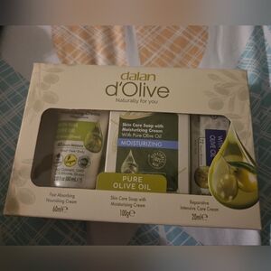 Skincare Set with Olive Green Packaging